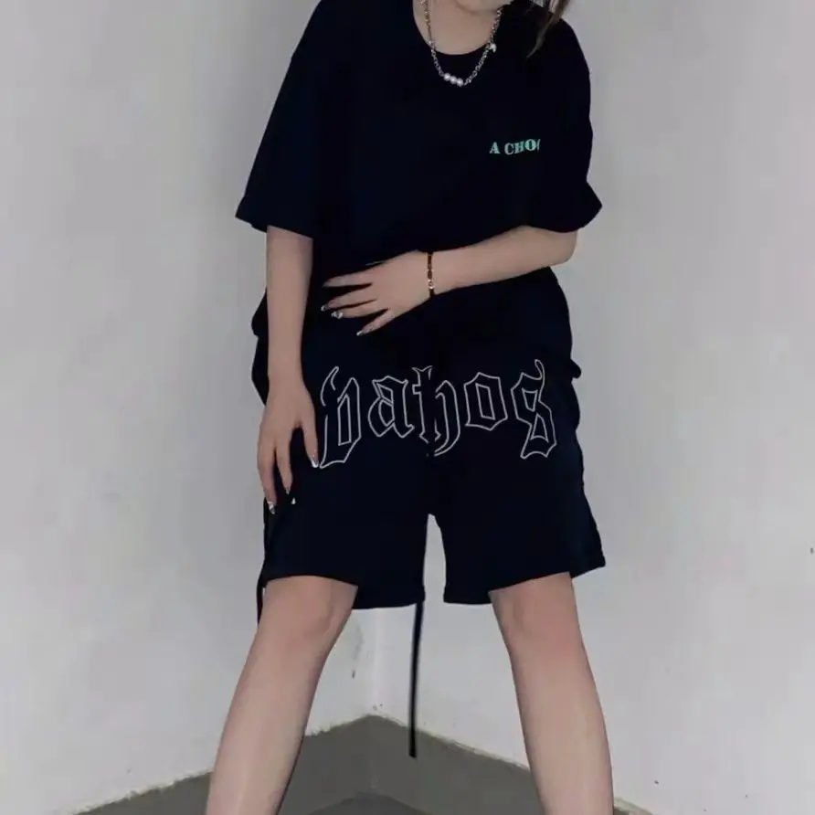 STSVZORR Y2K casual shorts women's summer thin high street sports loose fashion wide leg shorts