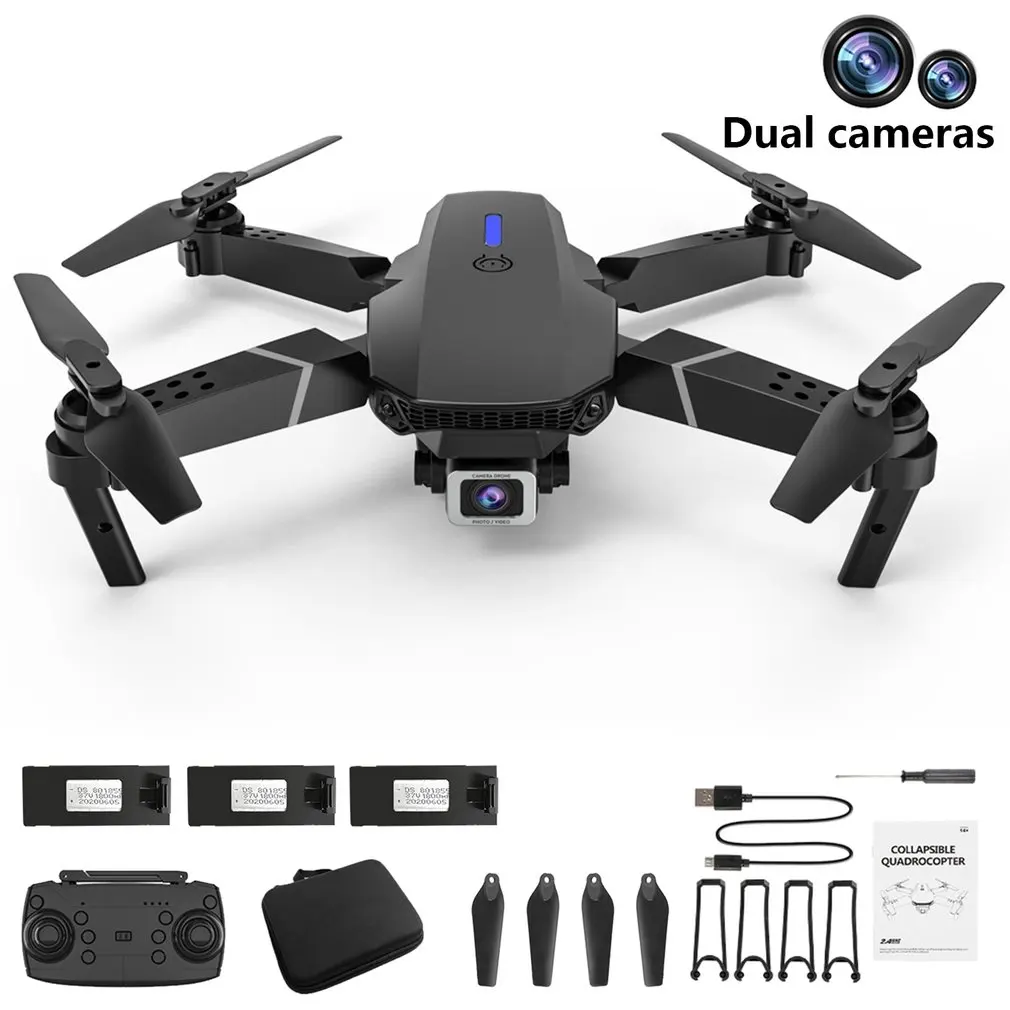 E525 PRO RC Quadcopter Profissional Obstacle Avoidance Drone Dual Camera 1080P 4K Fixed Height Mini Dron Helicopter Toy 1