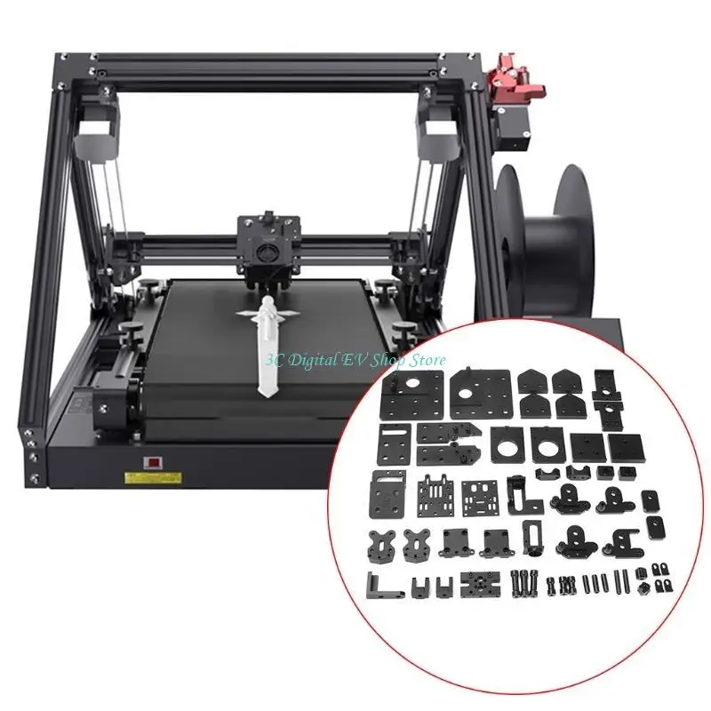 E74D 1 Set BLV MGN Cube 3D-Drucker Zwei-Achsen-Montagehalterungs-Kit Ganzmetall-Zwei-Achsen-Upgrade-Kit-Set – Detail 10