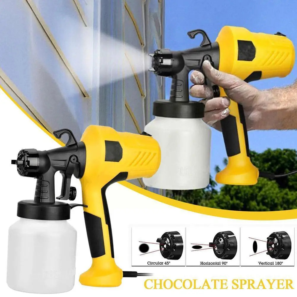 

500W Electric Spray Gun 700ml Household Paint Sprayer Flow Control High Pressure Airbrush For DIY Home Painting Power Tools Q2B1