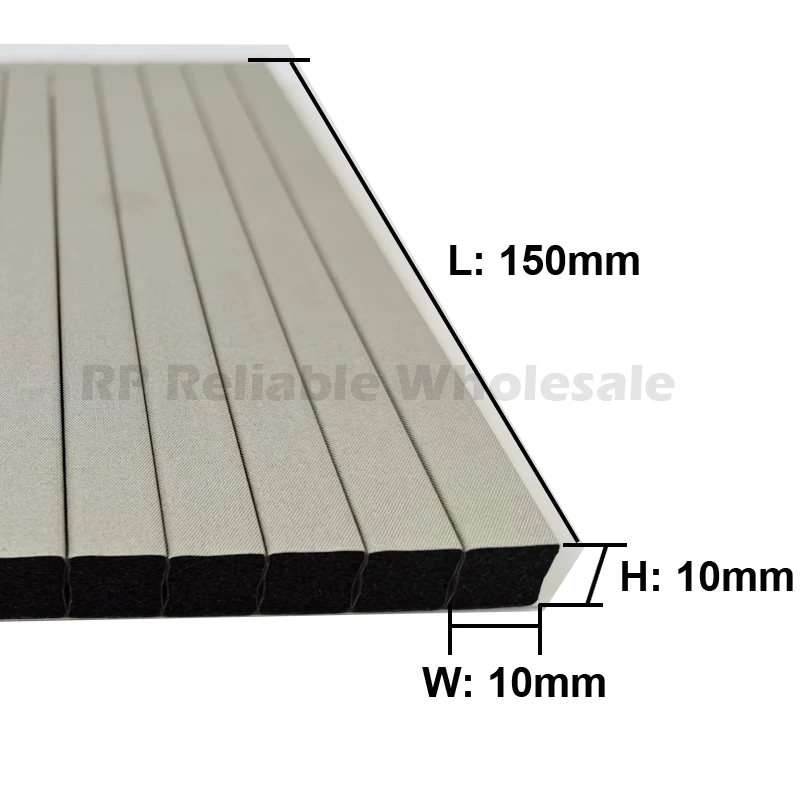 

10pcs 10mm*10mm*150mm Conductive Foam Gasket Sponge EMI ESD Shielding for Laptop Tablet ( 10mm wide, 10mm thick, 150mm Length )