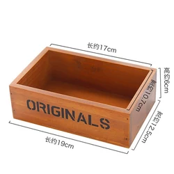 Rustic Vintage Wooden Flowerpot for Home and Garden Decor (Old color B)