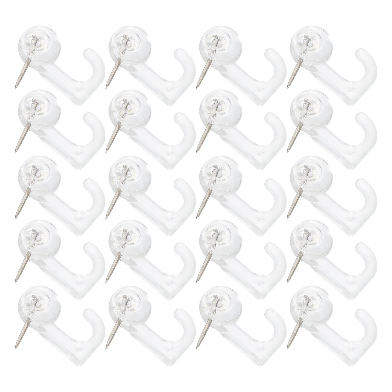 100 Pieces Push Pin Hooks Plastic Push Pins Wall Hook Thumb Tacks Marking  Pins