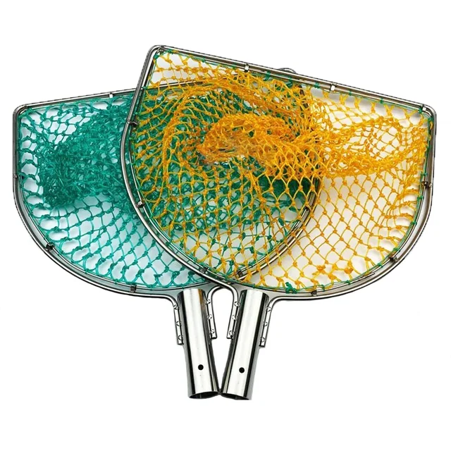Landing Net for Fihsing Replace Head Flat Solid Stainless Steel Ring Light Depth Strong Nylon Net Fishing Accessory 25cm-40cm 2