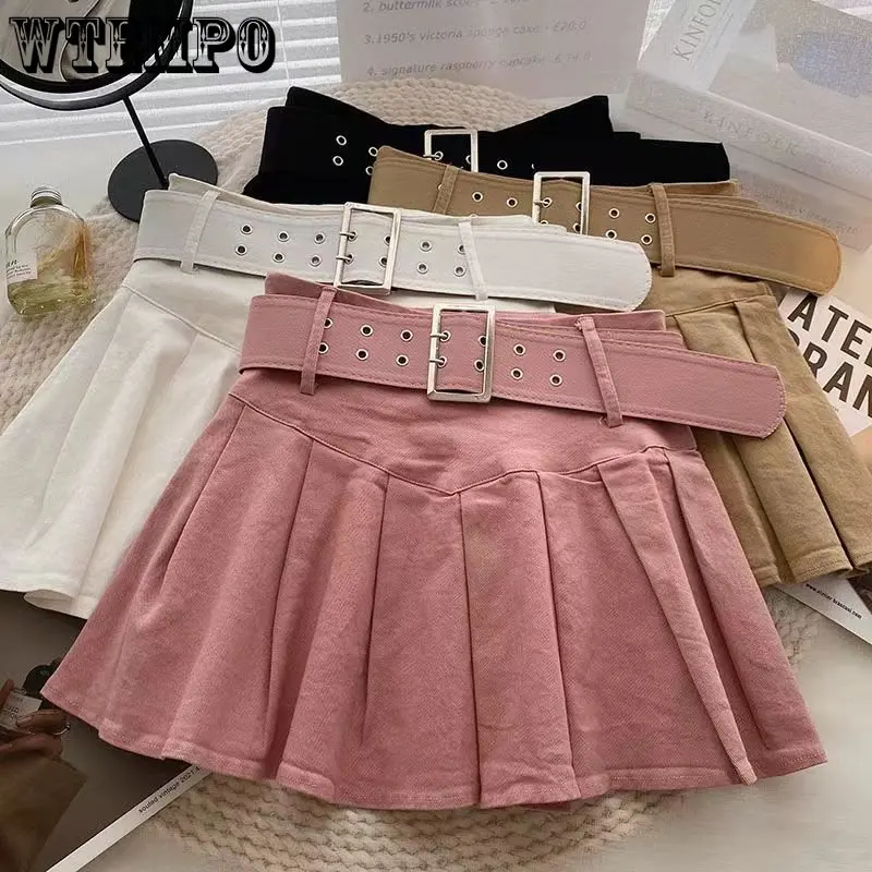 

WTEMPO High Waisted Pleated Skirt for Women's Summer Versatile Short Skirt Drop Shipping