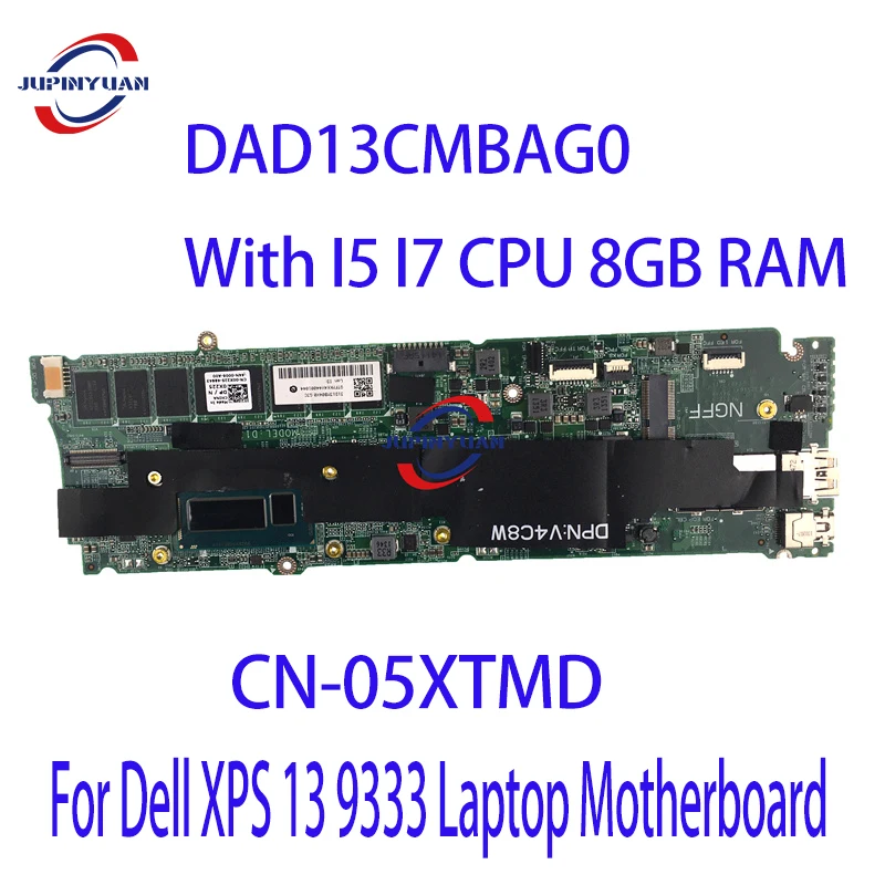 

For Dell XPS 13 9333 Laptop Motherboard CN-05XTMD 5XTMD 05XTMD DAD13CMBAG0 With I5 I7 CPU 8GB RAM Mainboard 100% Full Tested OK