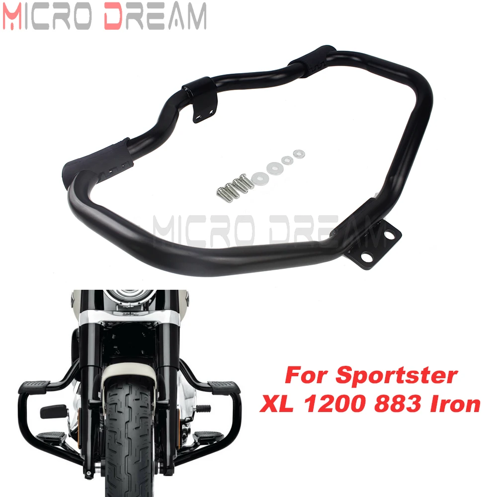 

Передняя защита двигателя мотоцикла для Harley Sportster XL 883 1200 48 72 Iron Roadster SuperLow Forty Eight Black