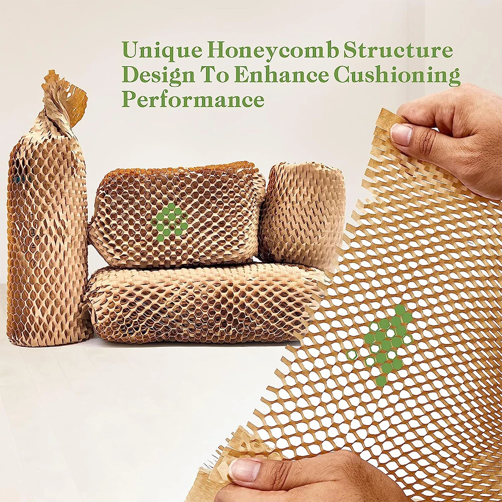 Honeycomb Packing Paper Wrap for Moving Shipping with 20 Fragile Sticker