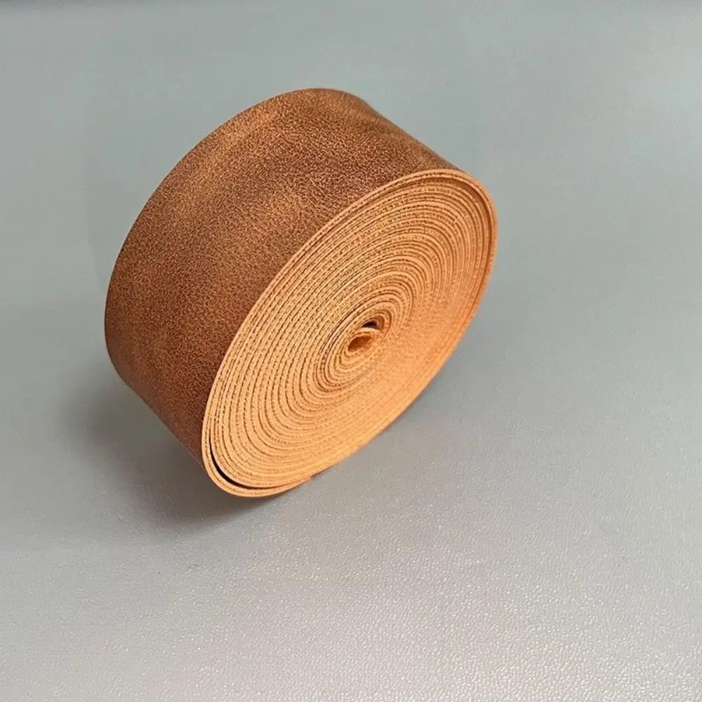 신제품 와이드 롤 PU 가죽 스트립 1.8mm 두께 부드러운 DIY 재료 가장자리 스트립 빈티지 패턴 소가죽