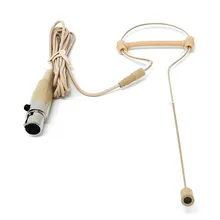 

Quality Beige Single Earhook Headset Mic Headworn Microphone Mini 3-Pin XLR Pyle ZD-1730C Stage Lecturers Professional Micropho