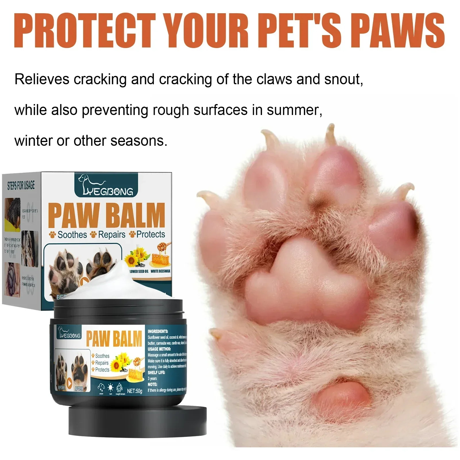 Cats Dogs Claw Protection Cream Pet Paw Balm Pet Paws Special Foot Care Foot Pad Protection Claw Cream Supplies