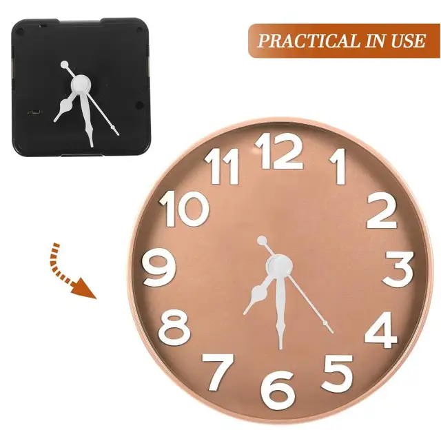 Meccanismo Orologio Da Parete Al Quarzo - Movimento Silenzioso, Con Lancette, Per Riparazione E Fai Da Te - Foto 5