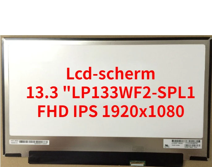 

Laptop Lcd-scherm 13.3 "LP133WF2-SPL1 FHD IPS 1920x1080 Resolutie 30pin LED Display