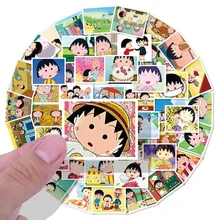 

10/30/50Pcs Chibi Maruko-chan Cute Stickers Cartoon Anime Sticker Pvc Waterproof Classic Graffiti Decals Child Toy Birthday Gift