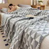 1pc Summer Quilted Quilt,Cotton Gauze Throw Blanket,Air Condition Comforter,Jacquard Bed Cover Bedspread Bedding بطانية اريكه 4