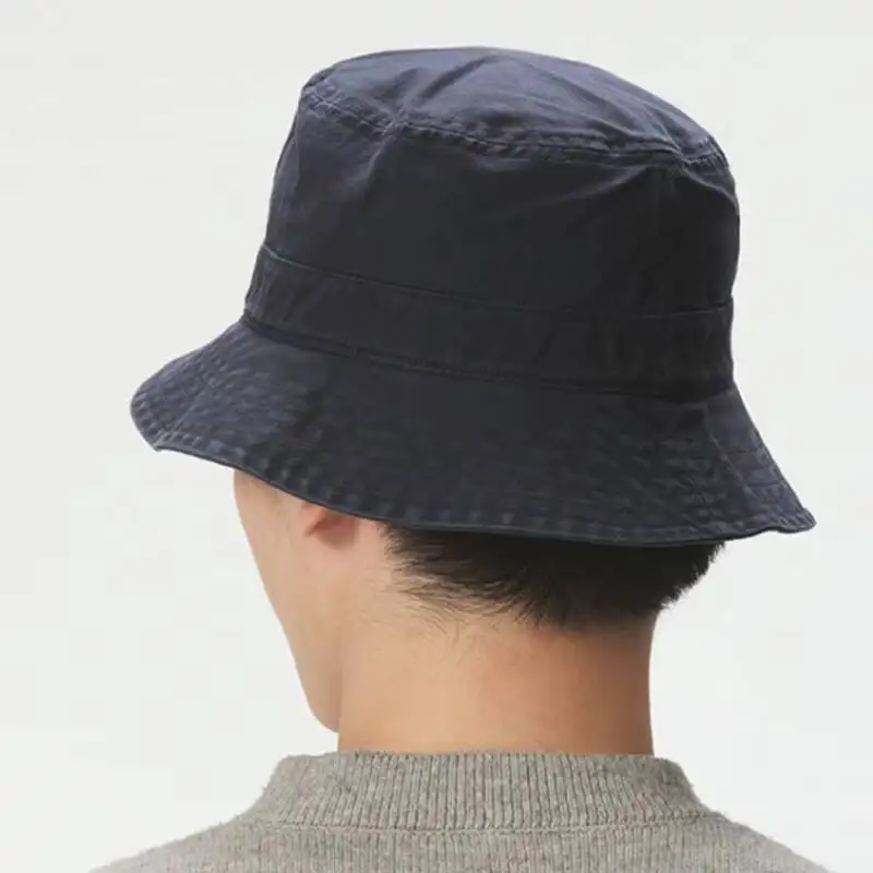 뉴 언더아머 블랙 버킷햇 와이드 브림 소프트 코튼 자외선 차단 모자 (일상 야외 캐주얼 스트리트웨어용)