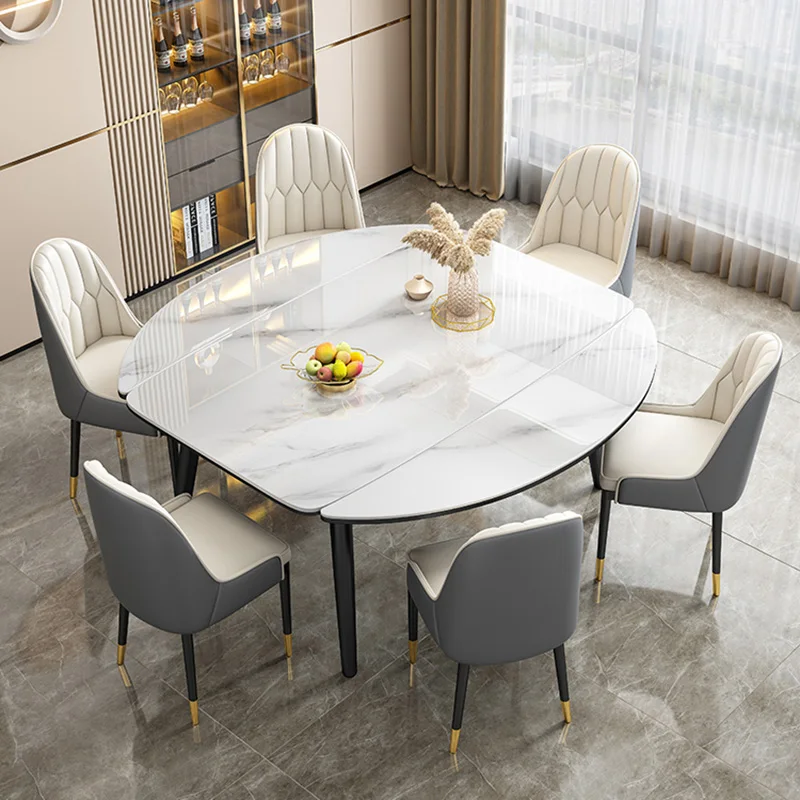 

Раздвижной круглый обеденный стол, деревянный Роскошный кухонный обеденный стол, журнальные обеденные столы, салонный стол, плиссированная уличная мебель