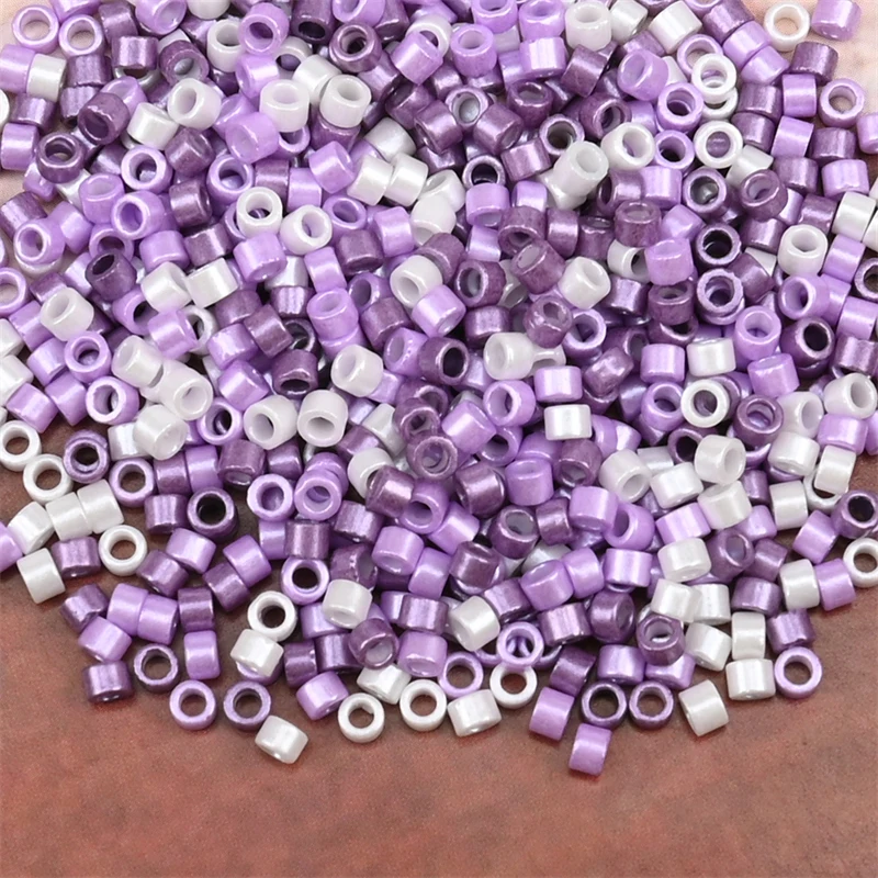 2,5 mm perlfarbene antike kleine Bastelperlen, zylindrische Mini-Glasperlen für die Herstellung von Armbändern und Halsketten – Detail 19
