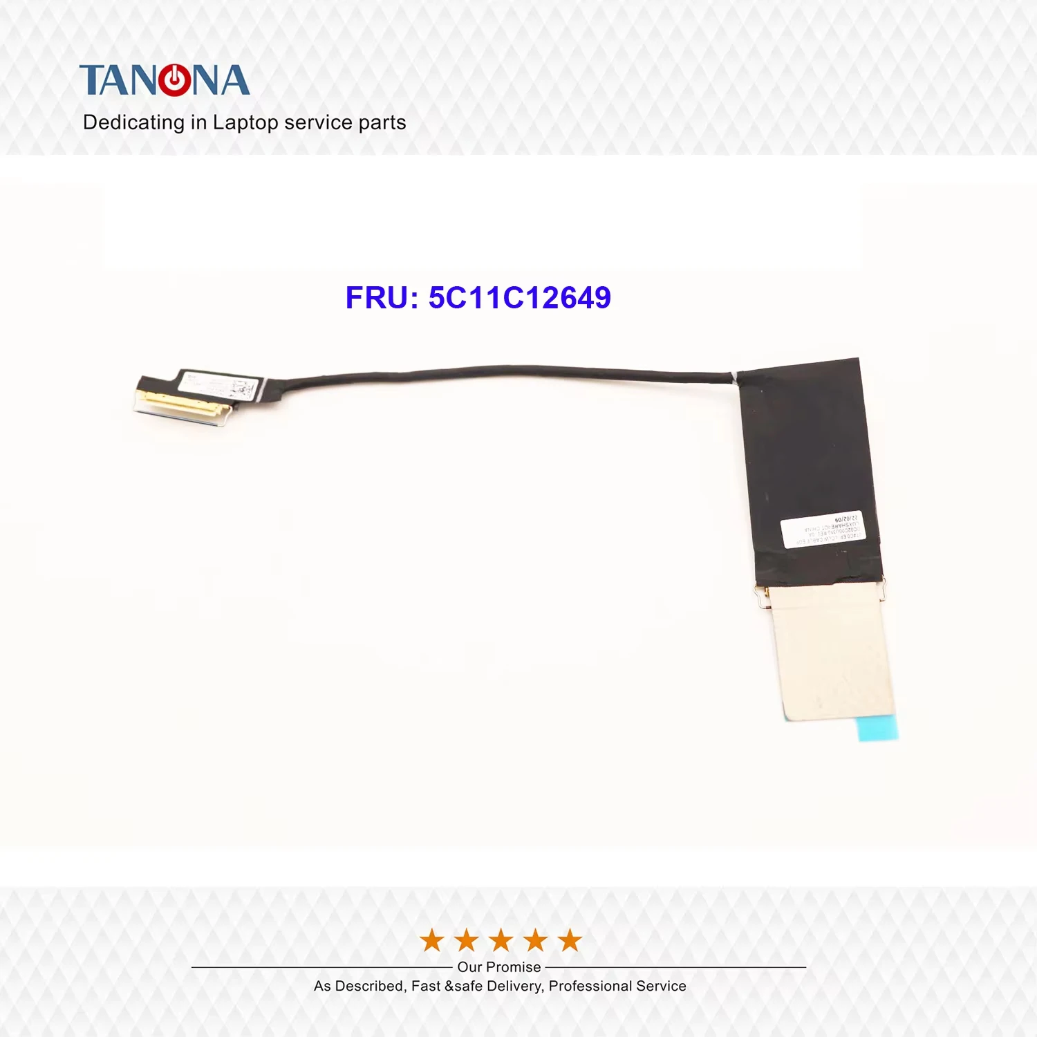 새로운 5C11C12649 노트북 JT4C0 LCD EDP 비디오 케이블 EDP 케이블 ThinkPad P14s T14 Gen 3 P14s T14 Gen 4용