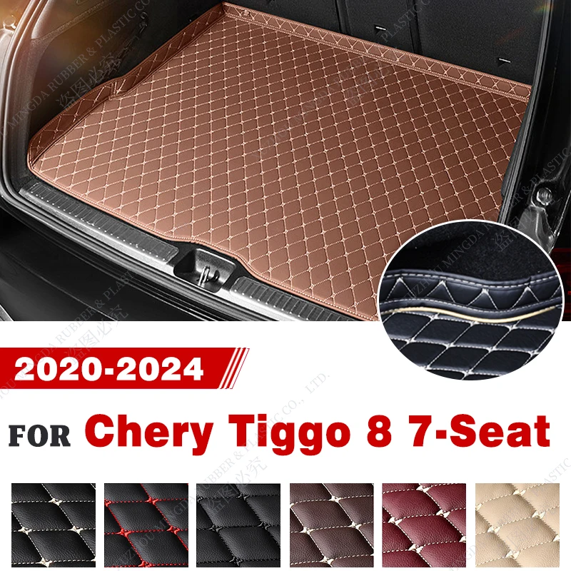 

Коврик для багажника автомобиля для Chery Tiggo 8 7-Seat 2020 2021 2022 2023 2024, аксессуары для автомобиля под заказ, украшение интерьера автомобиля