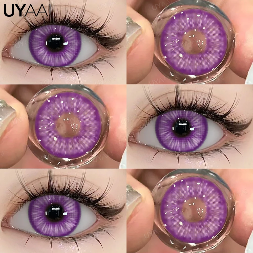 Vibrant Violet Fashion Contact Lenses - High Quality Soft Lenses for Eye-Catching Party Makeup