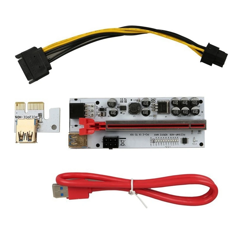 

PCIE Riser USB3.0 High Speed Graphics Card PCIE Adapter Card 1X To 16X VER012 Expander PCIE Riser Card For Mining