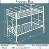 Twin Over Twin Size Bunk Bed,Metal Structure Bedframe with Safety Guardrails and 2 ladders,Convertible Bunkbeds,No Spring Box 2