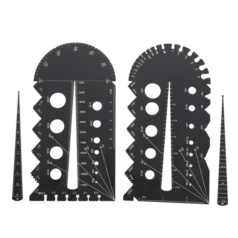 

NEW-Metric And Imperial Metal Thread Pitch Multi-Gauge Set, For Automotive Work, Machinery, And DIY Projects