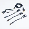 2 RCA To 1 RCA Female To Male To Female Splitter Cable Audio Splitter Distributor Converter Speaker Gold Cable 5