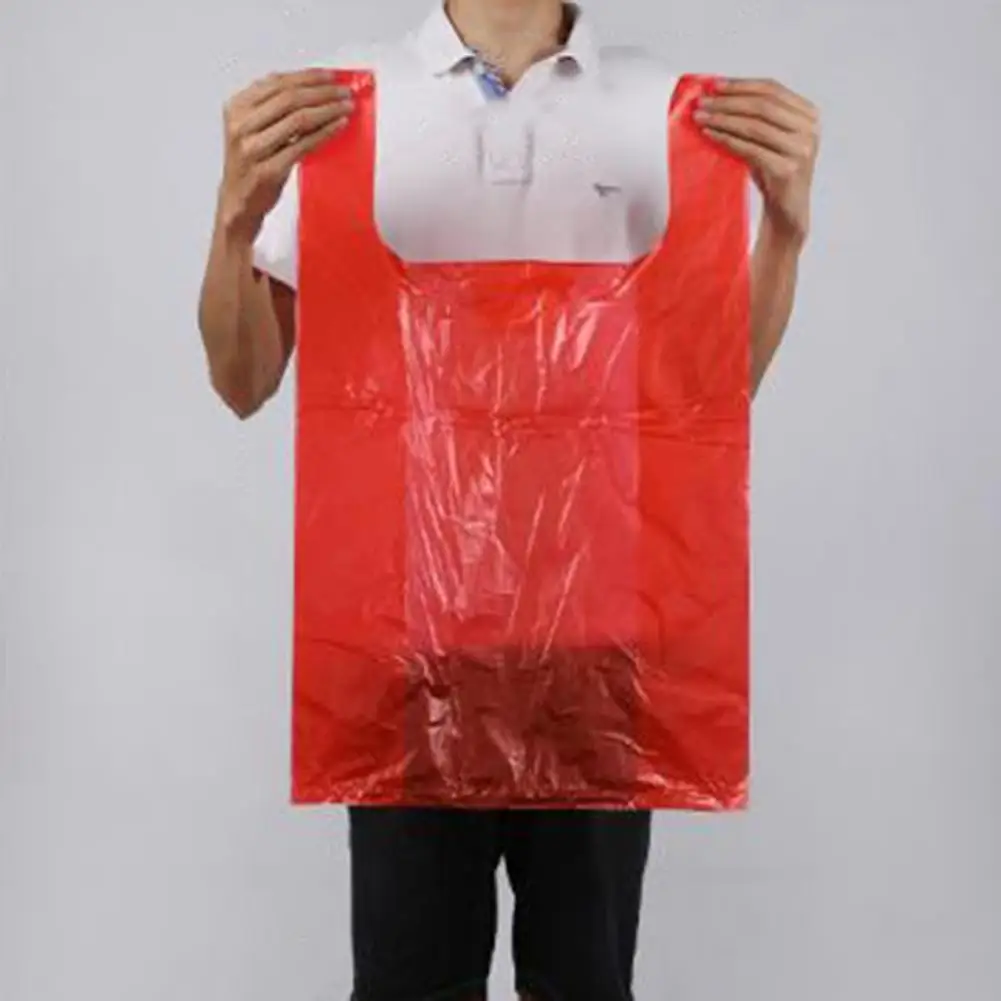 100Pcs 18/22/24/26/28/32/36/40cm Grocery Shopping Bags Large Strong Load-bearing Disposable Garbage Bags With Reinforced Handles