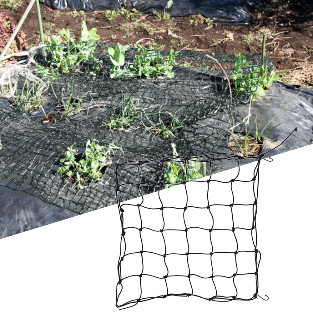 Uniform Light-receiving Elastic Net Polyester Elastic Growing Trellis Net with Removable Hook Support Plants for Garden Fence grow tent trellis net