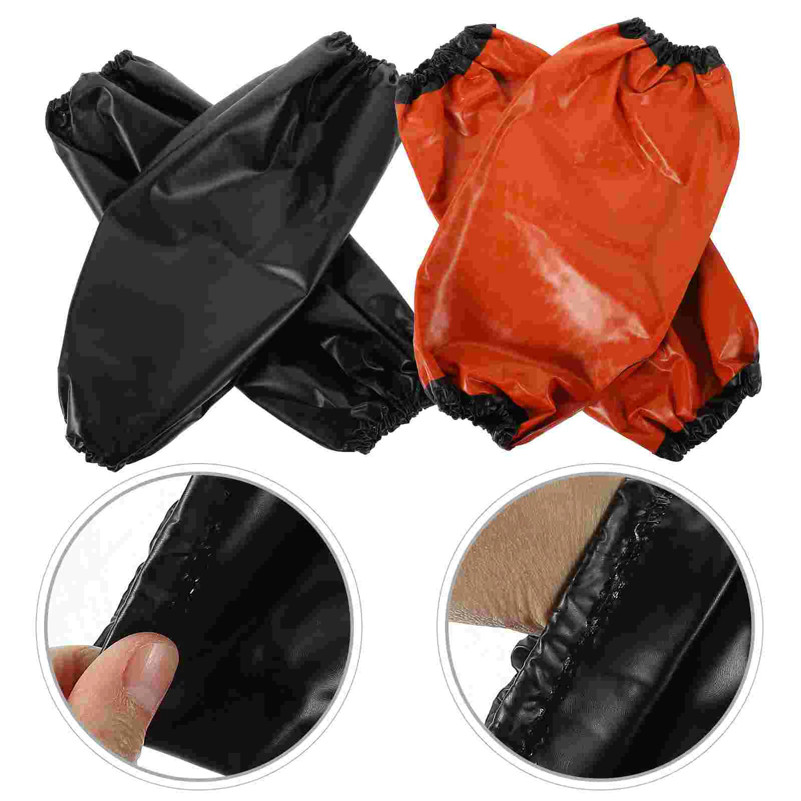 

2 Pairs Kitchen Sleeves Practical Oil- proof Sleeves Durable Waterproof Sleeves Arm Cover Sleeves Kitchen Tool