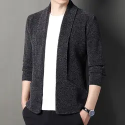 Autumn KPOP Fashion Style Harajuku Slim Fit Knitwear Loose Casual All Match Outerwear Solid V Neck Cardigan Long Sleeve Sweaters