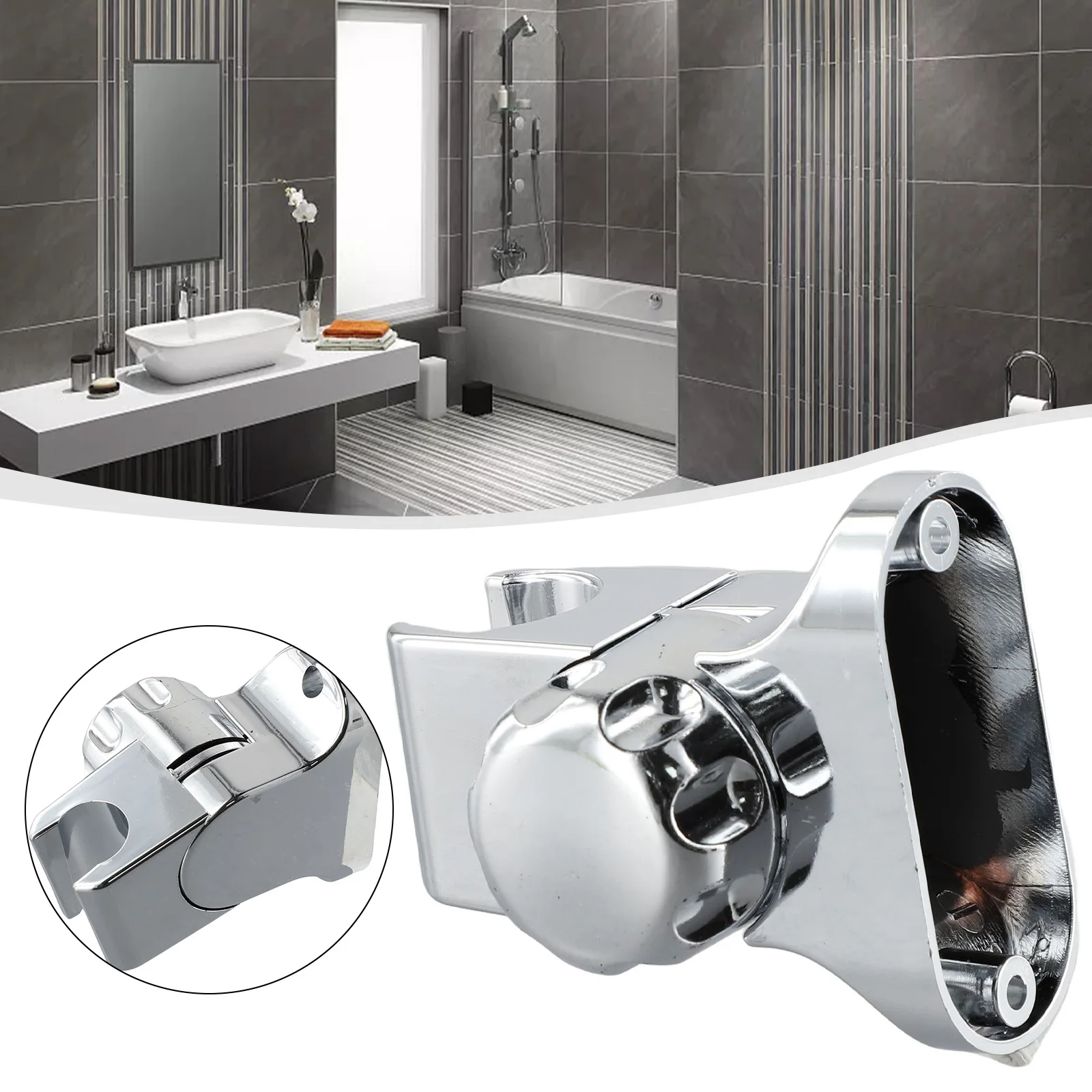 Stand Shower Head Base Adjustable Assembly Adapter Bathroom Bracket Pedestal Mount Perforated Holder bathroom hardware set bathroom hardware accessories