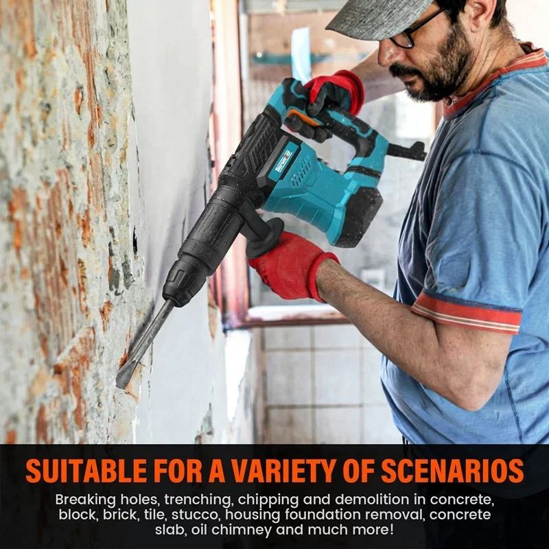 Berserker 1300W SDS-Plus Rotary Hammer Drill Corded Demolition Hammer for Concrete 6
