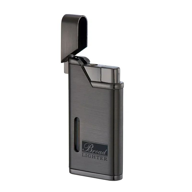 

Wholesale Butane Lighter with Window Fine Metal Plating Windproof Lighters Refillable Gas Cigarette Lighters Smoking Accessories