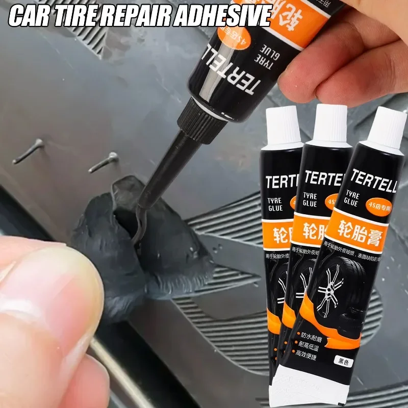 30ml Waterproof High Temperature Resistant Tyre Repair Liquid Black Strong Rubber Glues Adhesive Glue Car Repairs Tools