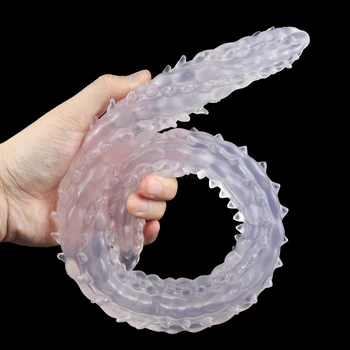 Extra Long 61cm Dragon Scale Tentacle Dildo Raised Polka Dot Double Head Dildos Women Lesbian Masturbator Fake Penis Gay Sex Toy 3
