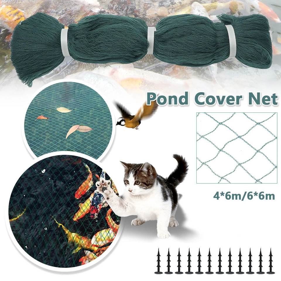 Rete Protettiva Per Laghetto E Giardino Xclou | 6x3 Metri Maglia 20x20mm | Verde-Nero Con 6 Picchetti - Foto 12