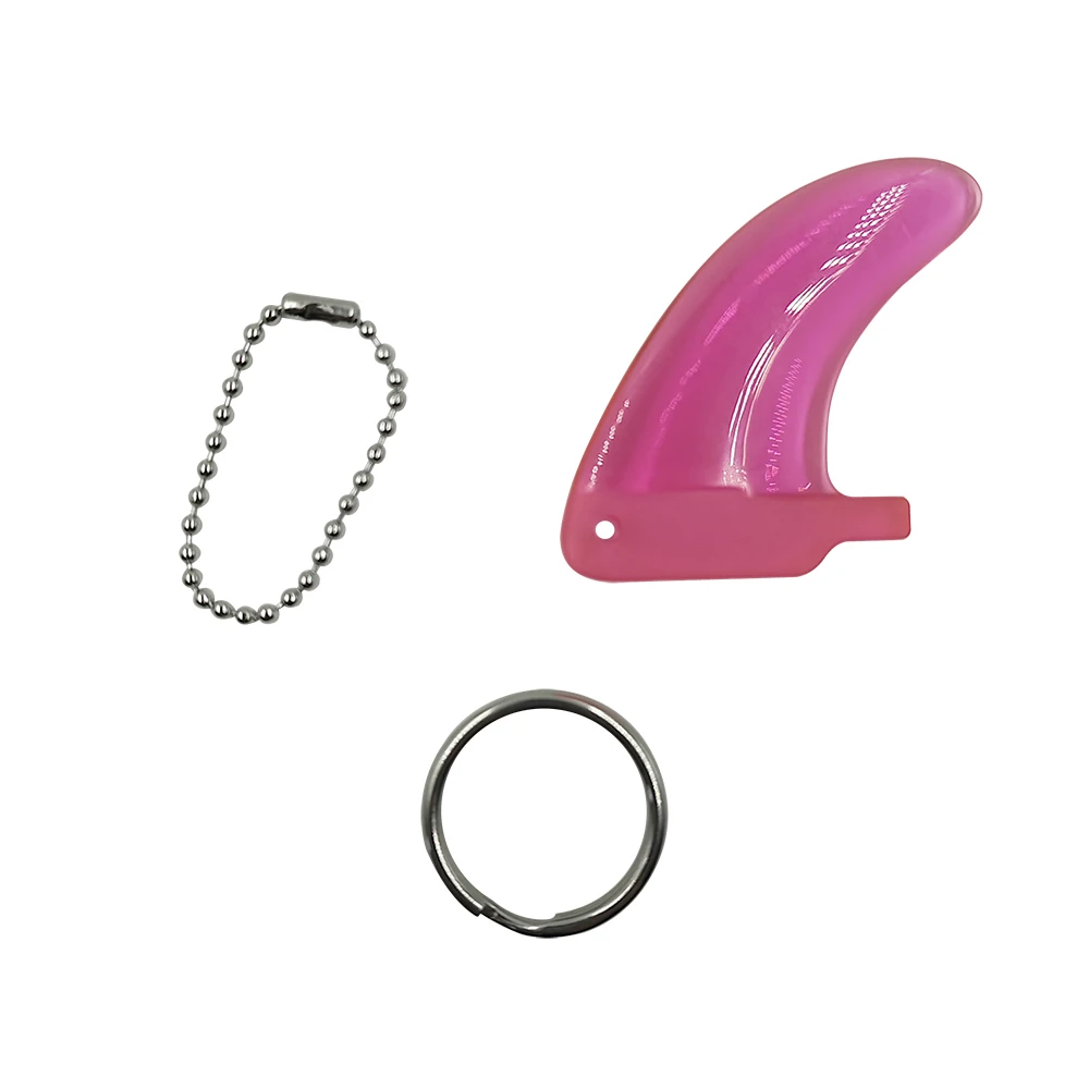 Key Chain Ring Plastic Clear Mini Surf Fins 5Colors Key/USB Chains Surfing Accessories