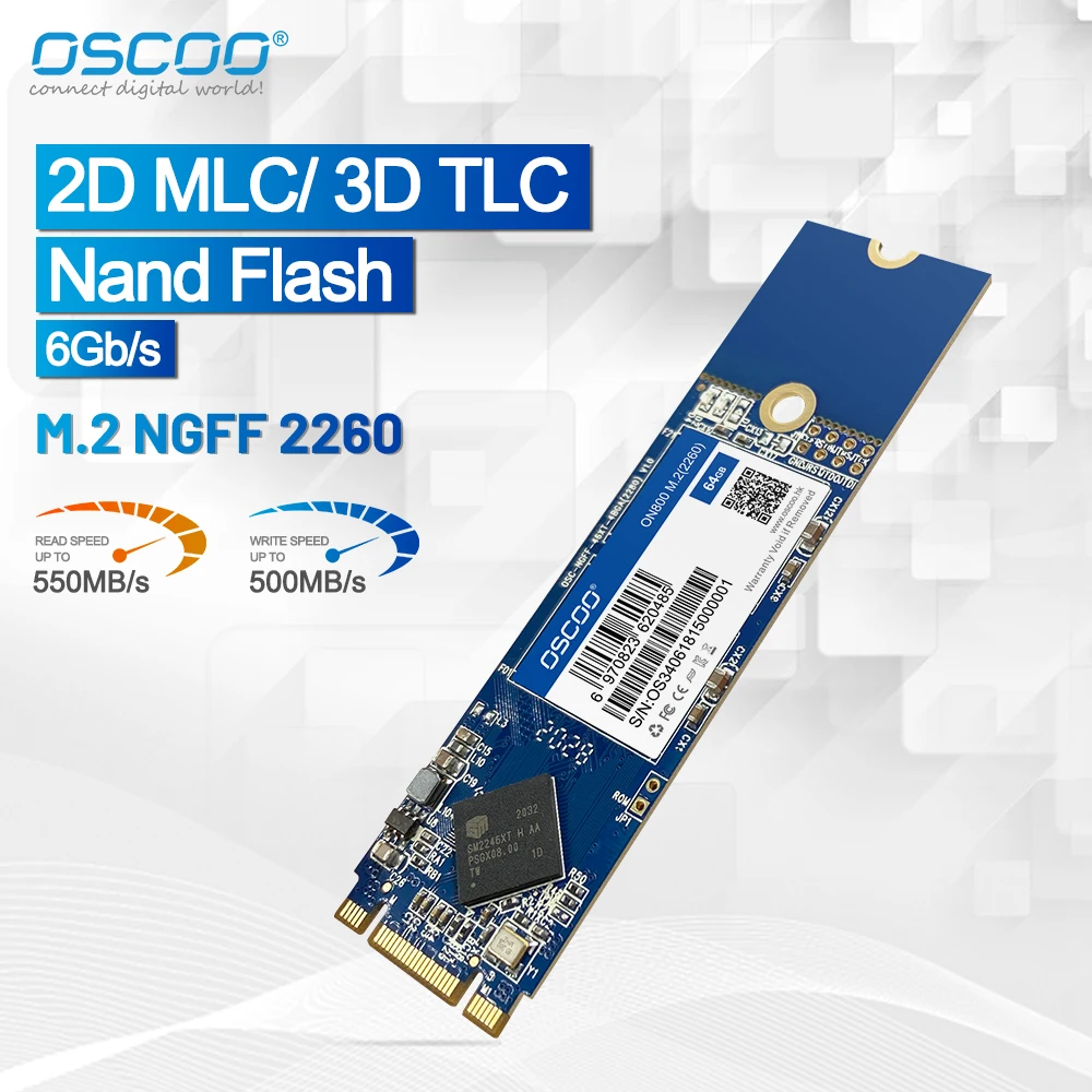 

Твердотельный накопитель OSCOO M.2 SSD SATA3 256 ГБ HDD 2260 мм NGFF SSD M2 SATA 256 ГБ жесткие диски для ноутбука Destop Jumper 3