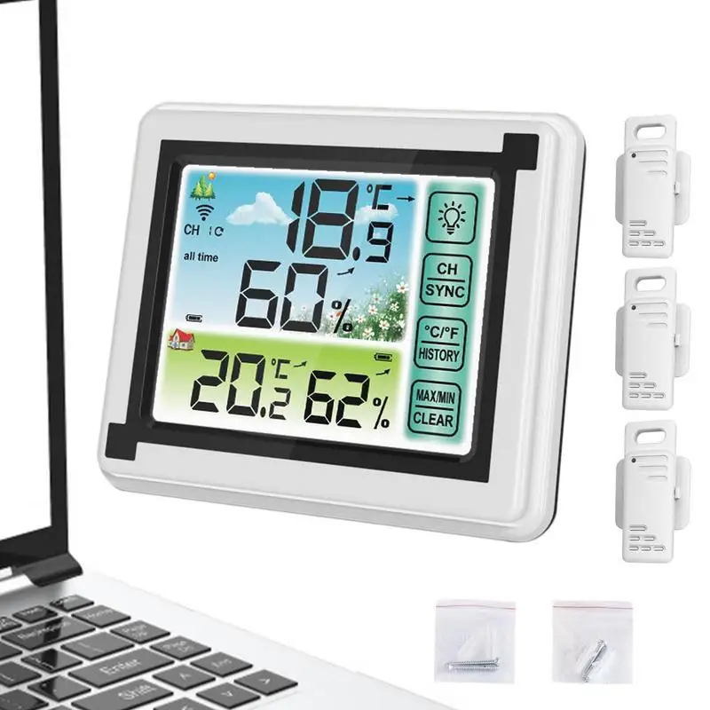 

Temperature Humidity Monitor Digital Room Thermometer Indoor Wireless Outdoor Temp Gauge With Temperature And Humidity Display