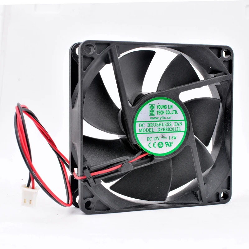 DFB802012L 8cm 80mm fan 80x80x20mm DC12V 1.6W 2 ball bearings are used for the cooling fan of the chassis power charger