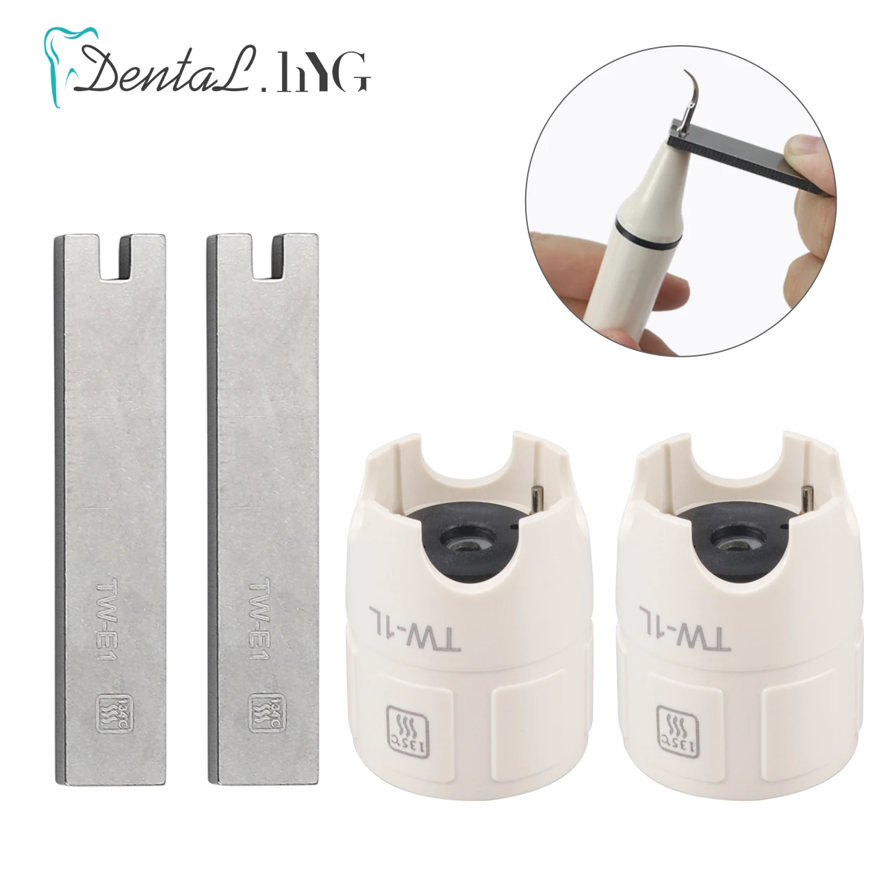 2Pcs Dental Ultrasonic Scaler Tips Torque Fit Woodpecker Scaler Tips