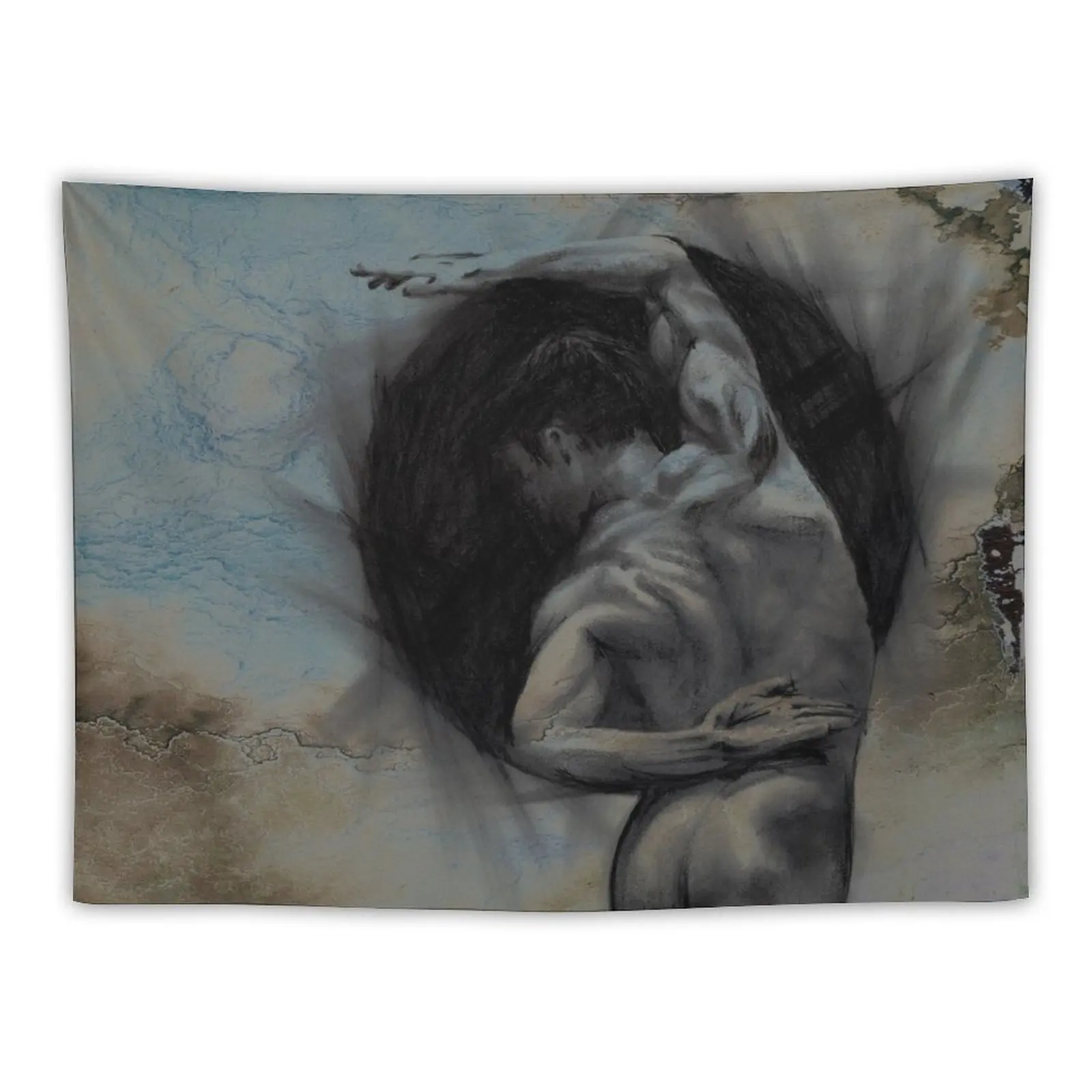 

New HARMONY - conté drawing with overlay Tapestry Wall Hanging Home Decor Accessories