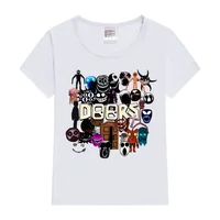 Doors All the Entities New Doors Game Update Kids T-Shirt Cartoon Print Children'S Tshirt Summer Casual Boys Clothes Tops 1