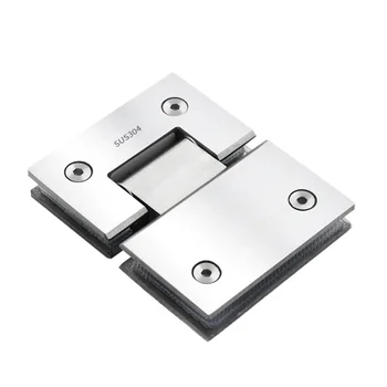 90/180 Degrees Glass Bracket Clamp Shower Door Hinge 304 Stainless Steel Heavy Duty Furniture Hinge Replacement Parts