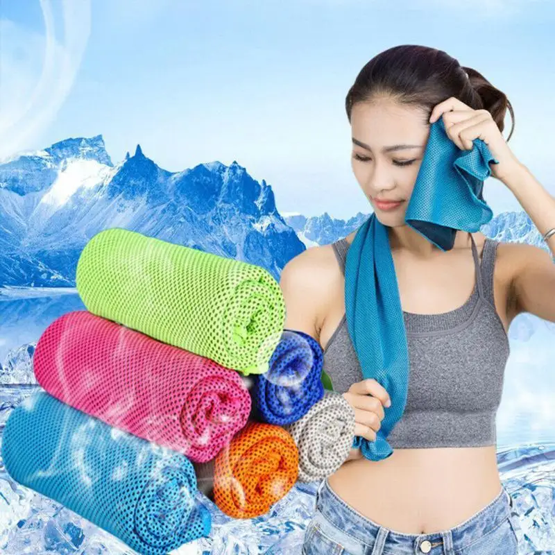 Bufanda de refrigeración, Microfibra de secado rápido, toalla fina de viaje, transpirable, para playa, deportes al aire libre