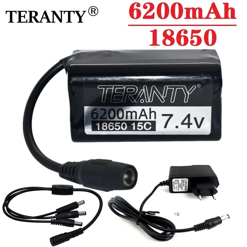 

6200 мАч 18650 7,4 В Аккумулятор для T188 T888 2011-5 V007 C18 H18 радиоуправляемая фотолодка аккумулятор и зарядное устройство набор запасных частей