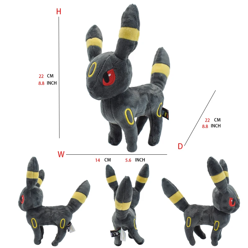 Pokemon Eevee Evolution Sylveon Flareon Jolteon Umbreon Leafeon Vaporeon Pikachu Stuffed Animal Soft Dolls Kids Baby Gift